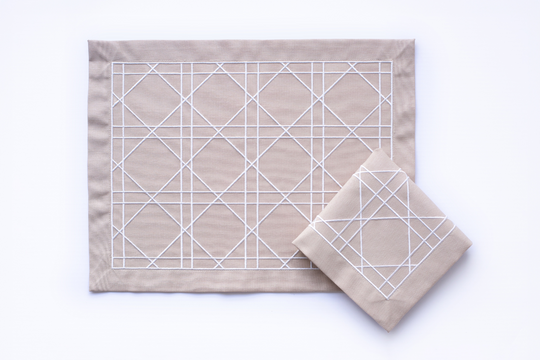 Rattan Linen Placemat Set